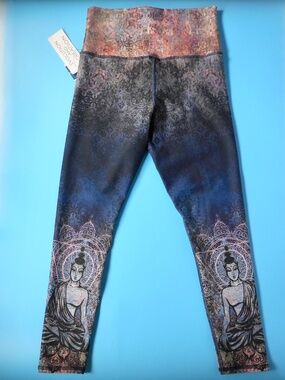 NWT Evolution and Creation Sz S Leggings Abstract High Waist New Age Mystical